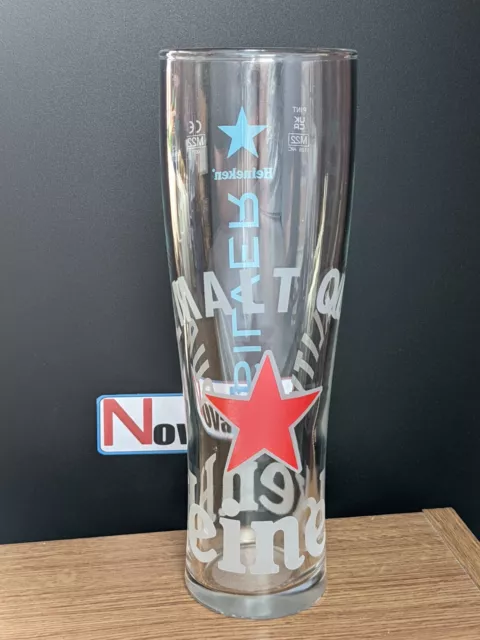 2 x Heineken Silver Pint Glasses Star New 2022