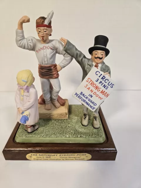 Norman Rockwell The Saturday Evening Post Classic Kids Circus Strongman Figurine