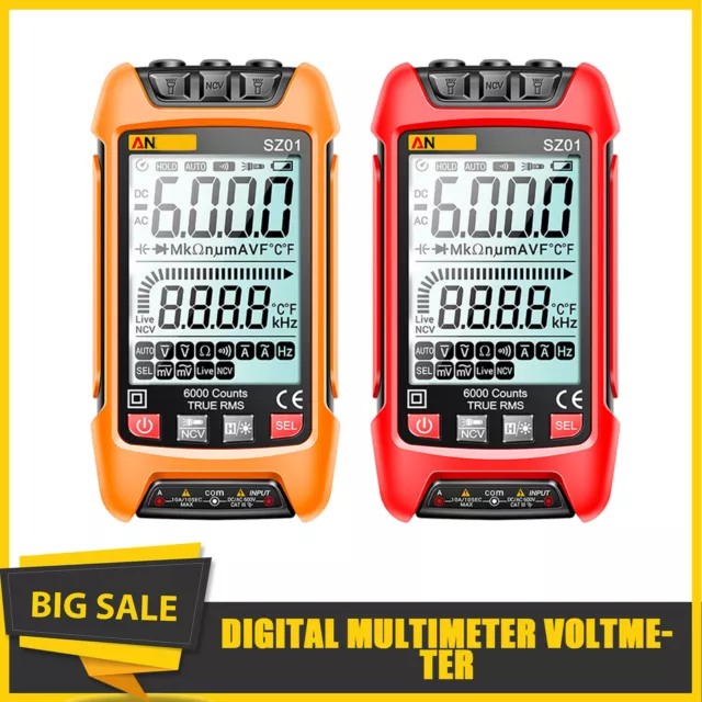 Digital Multimeter Voltmeter Resistance Capacitance Temp Transistor Tester Meter