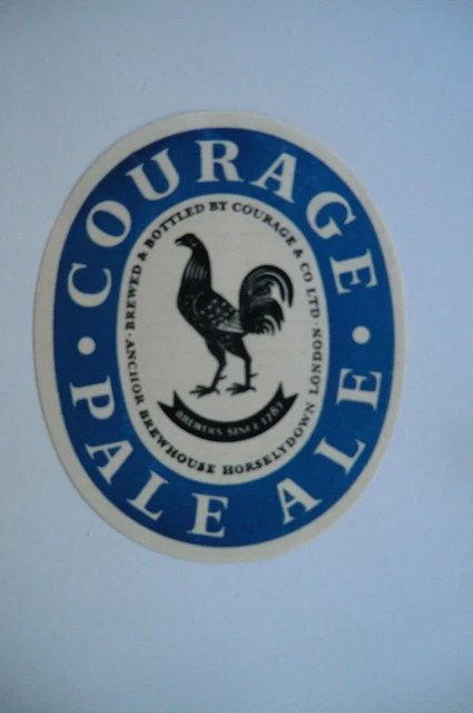 Smaller Mint Courage London Pale Ale Brewery Beer Bottle Label