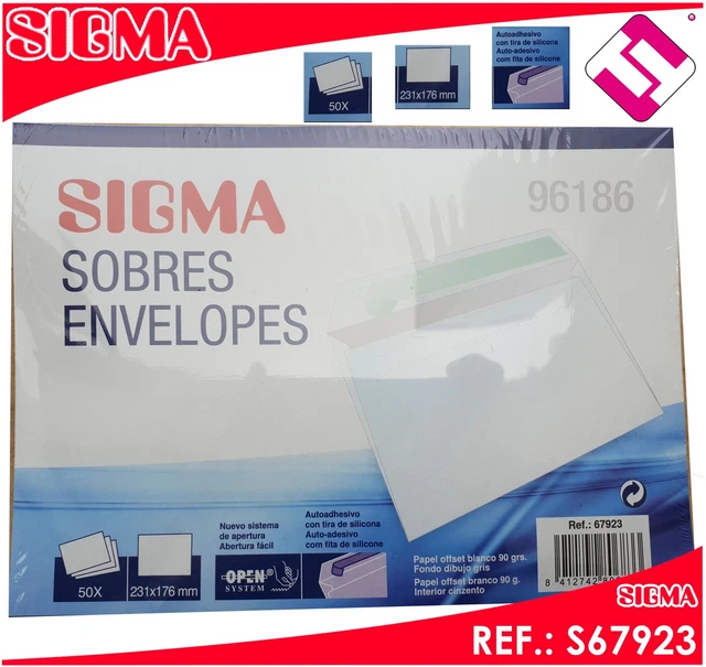 50 Enveloppes 231x176 MM Blancs Rabat Auto-Adhésif Bande De Silicon Papier Sauté