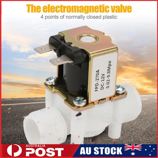 DC 12V Water Solenoid Valve Plastic 0.02-0.8mpa for Garden Sprinkler Irrigation