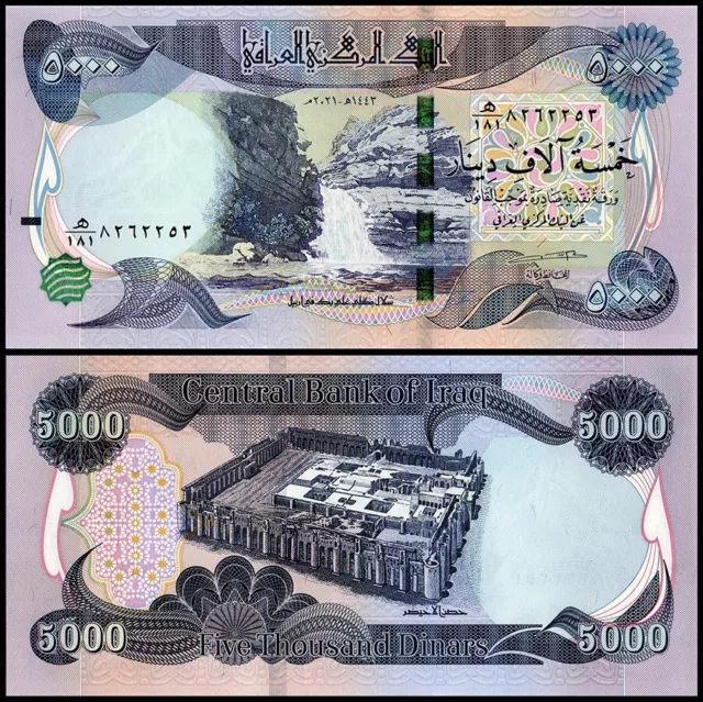 Iraq 5,000 Dinars Banknote, 2023, UNC COA included USA seller 1 note
