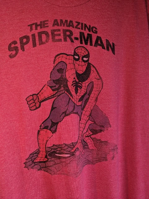 Marvel Comics Amazing Spider-Man Red Graphic T-Shirt Vintage T XL Superhero
