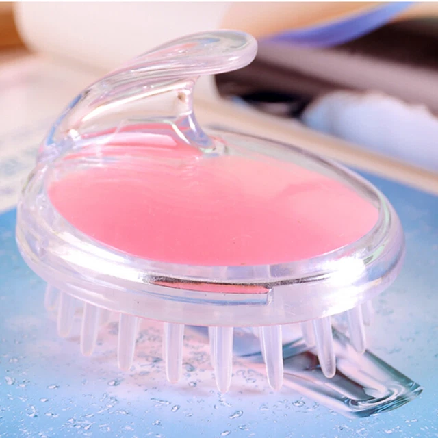 Cepillo para el cabello de silicona vigorizante cuero cabelludo masajeador cepillo de masaje