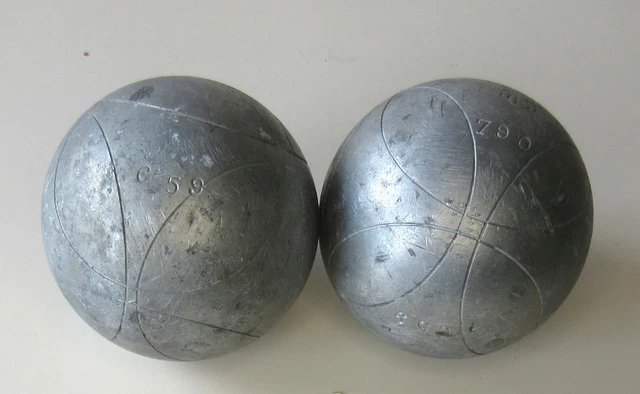 Deux Boules De Pétanque JB Pétanque - 790 Grammes - Diamètre 76mm - Occasion