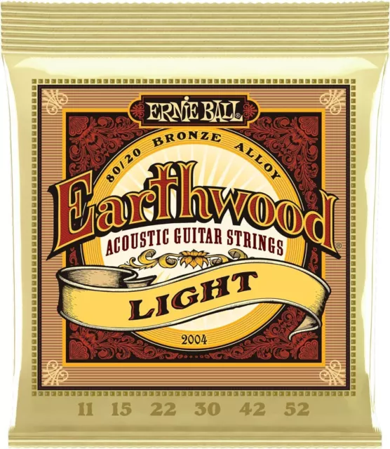 Ernie Ball Earthwood Light Gauge 80/20 Bronze Acoustic Guitar Strings 2004