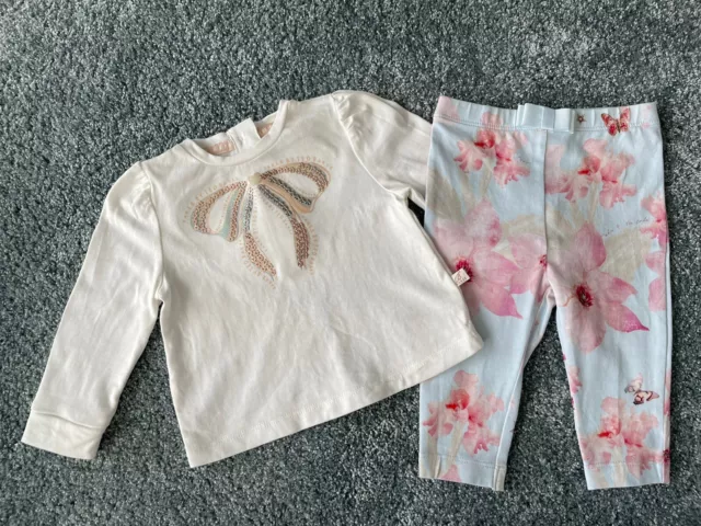 Ted Baker Baby Girl Top & Leggings Outfit Set - 3-6 Months/68 cm