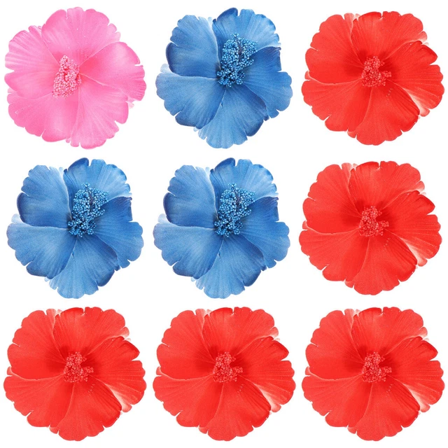 9 pz clip per capelli floreali Miss Hawaiian barretta floreale