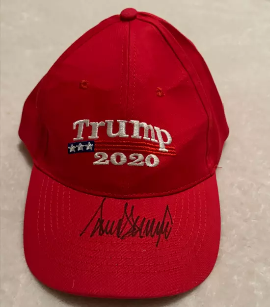 DONALD TRUMP AUTOGRAPHED AUTO SIGNED TRUMP 2020 BASEBALL HAT w/ COA HAND SIGNED