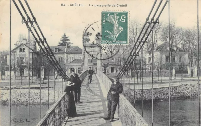 Cpa 94 Creteil La Passerelle De Creteil