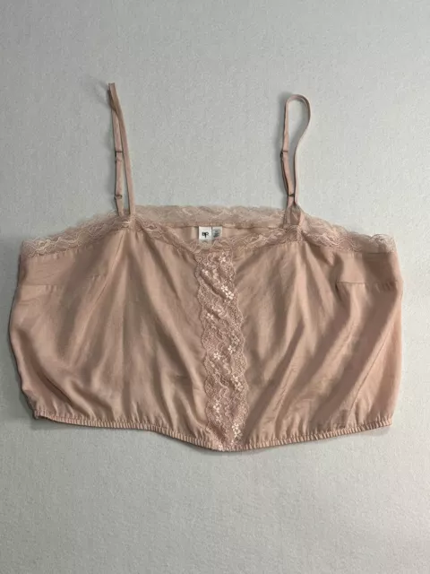 Bp Shirt Womens Extra Large Pink Lace Trim Crop Camisole