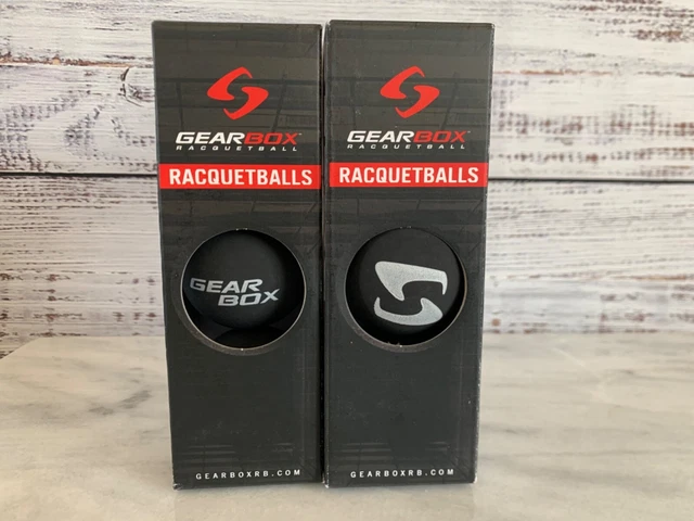 New Gearbox Racquetballs - 6 Ball Pack - Sleek Black Gear Box
