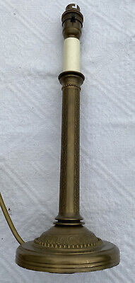 Vintage Antique Ornate Brass Corinthian Column Bedside Table Lamp Light Pat Test