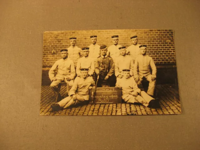 Privatpostkarte Soldatengruppe,Uniform ohne Geld um 1917-Antic Soldier 1.WK