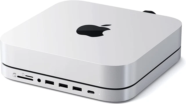Boîtier Pour Ssd Sata Hub Type-C Lecteurs De Cartes Micro/Sd Mac Studio (Argent)