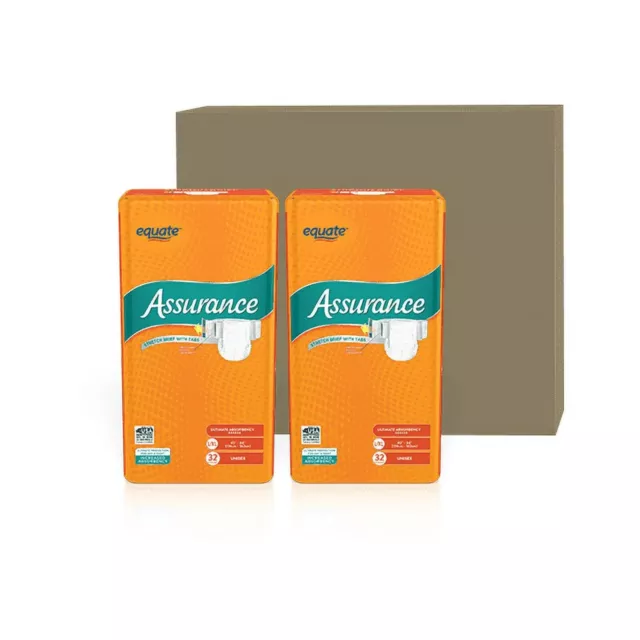 ASSURANCE L/XL UNISEX Incontinence Stretch Briefs with Tabs Value Pack 32  Ct $65.99 - PicClick