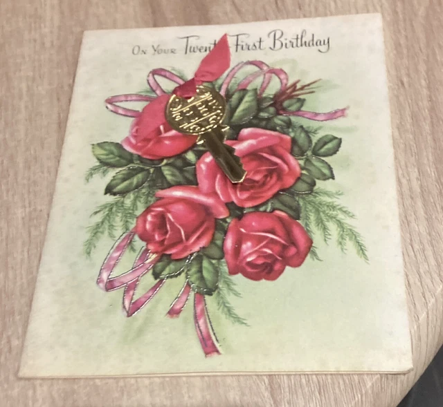 Vintage 21st birthday card Unused 1960’s