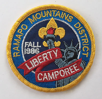 Boy Scouts BSA 1986 Ramapo Mountains District Fall Liberty Camporee Patch