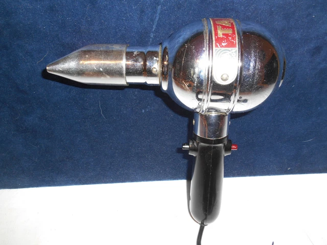 Sèche-cheveux Vintage Sunbeam Orange Rétro - 700W, 2 Vitesses, Occasion Fonctionnel, Style Années 70