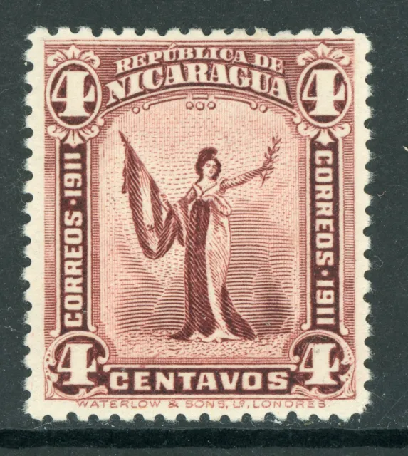 Nicaragua 1912 Liberty 4¢ Brown Violet Sc 298 Mint W743