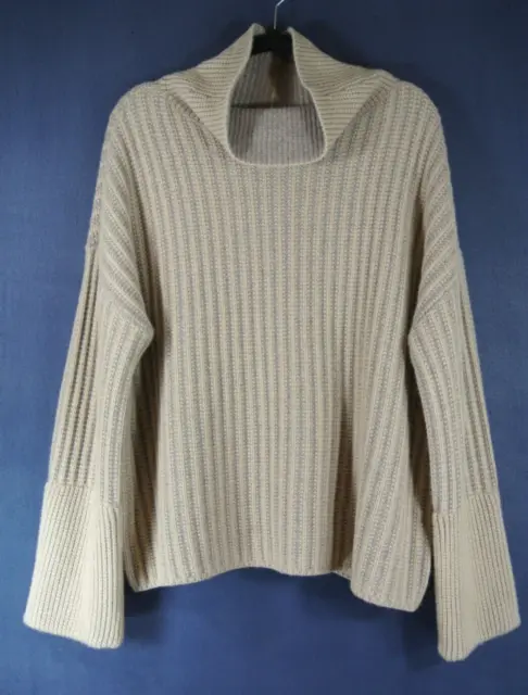 NWT NORDSTROM SIGNATURE Cashmere Mock neck Ribbed Sweater Size XXL # ...