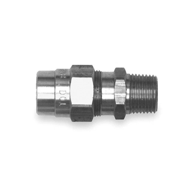 TRAMEC SLOAN 2ZJF8 Male Connector Fitting,1/2-14,Brass