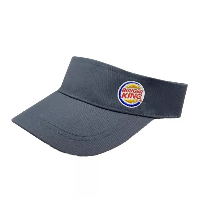 Burger King Employee Visor Adult Adjustable Grey Gray