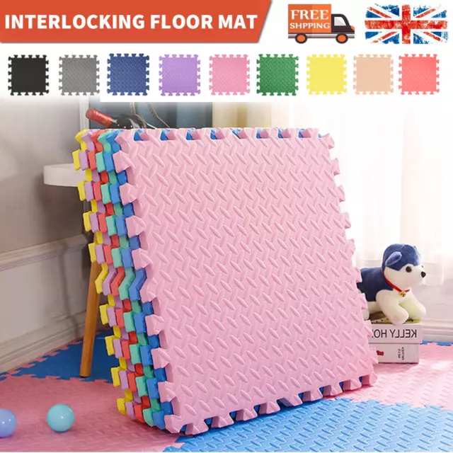 Large Soft Foam EVA Kids Floor Mat Jigsaw Tiles Interlocking Garden Play Mats UK