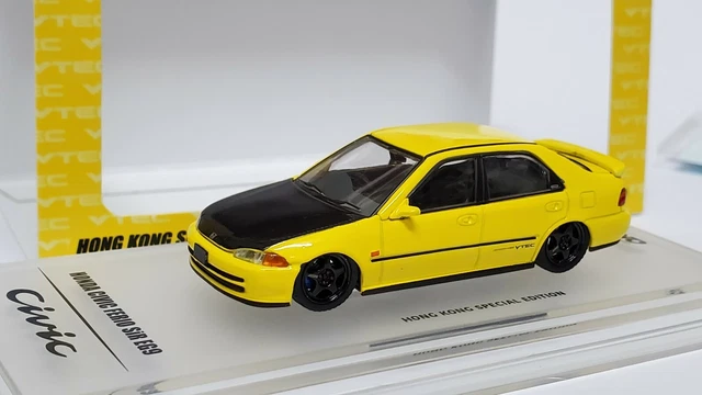1:64 Inno64 Honda Civic EG6 Ferio SiR Yellow Diecast fuelme ig tarmac