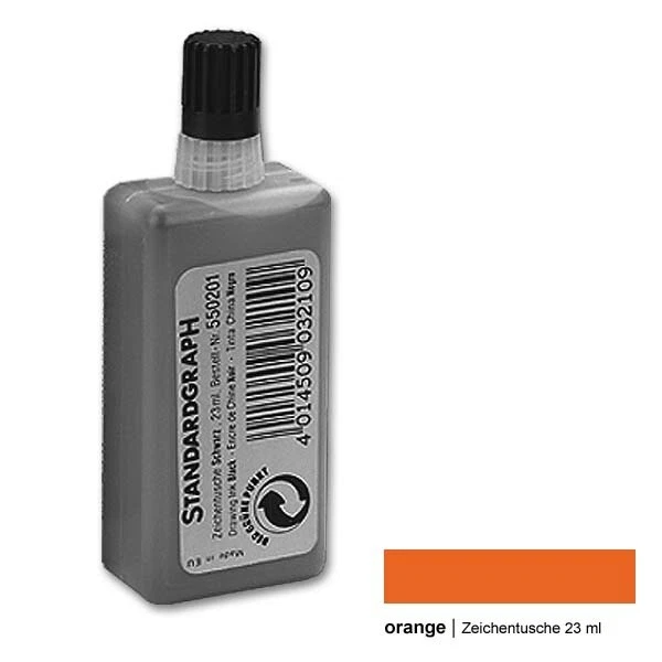 (193,50€/L) Zeichentusche 23 ml orange für alle Tuschefüller
