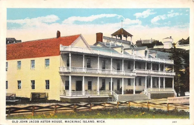 Mackinac Island Michigan~John Jacob Astor House~American Fur Co~1929 PC