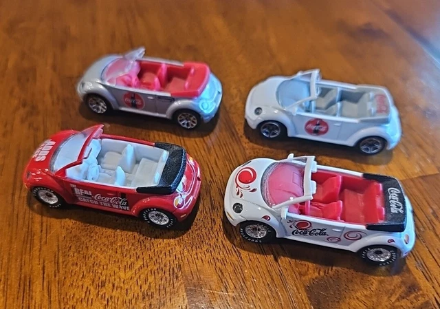 Lot of 4 1999 Matchbox VW Volkswagen Concept 1 Coca Cola Coke Diecast 1:61 Loose