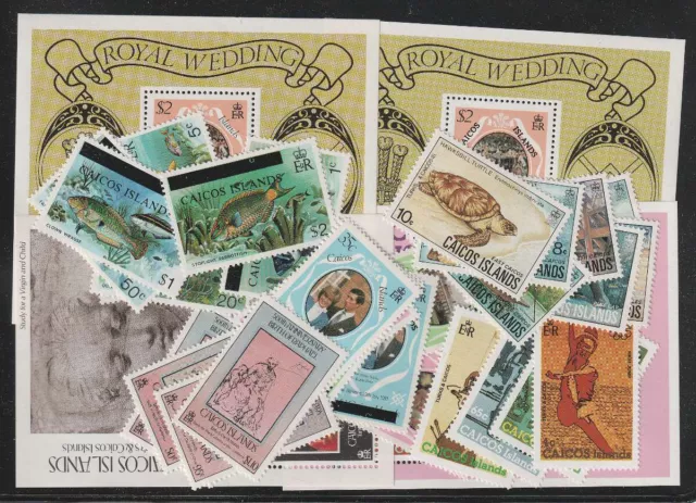 D5667: Postfrisch Caicos Inseln Briefmarken Sammlung; Cv