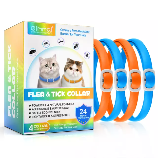 Protection Pet Cat Anti Flea and Tick Collar for Cats Kitty 24 Month Adjustable