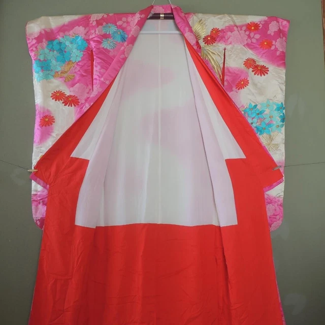 Japanese  Kimono  Uchikake Wedding pure  bride costum Phoenix and Roses kk005 2
