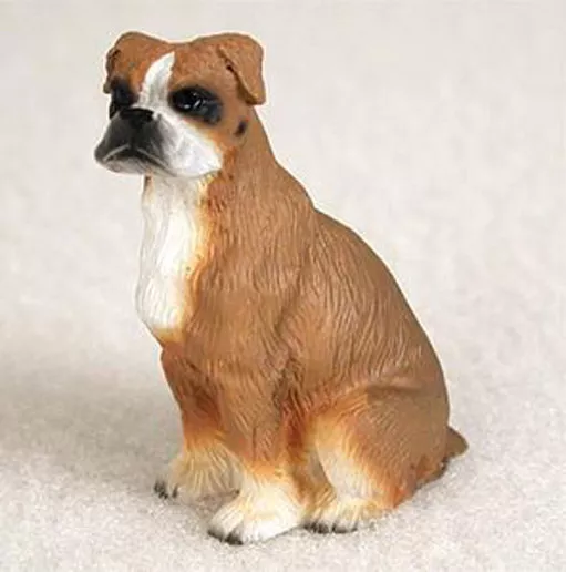 BOXER (UNCROPPED EARS) TINY ONES DOG Figurine Statue Pet Lovers Gift Resin