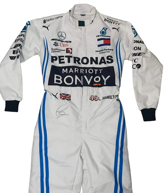 LEWIS HAMILTON SIGNED Mercedes Petronas Formula 1 Racing Suit with COA