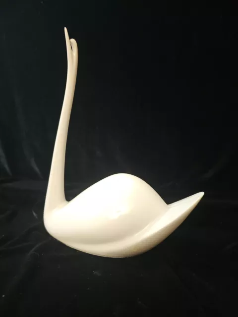 Royal Dux White Art Deco Long Neck Swan Figurine (excellent condition)
