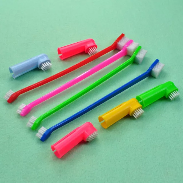 Super Soft Pet Finger Toothbrush Dog Cat Brush Addition Bad Breath Tartar -wf G1 3