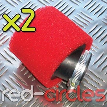 Red 32mm Angle Bent Foam Air Filter Pod Cleaner Fit For 50cc 110cc PIT