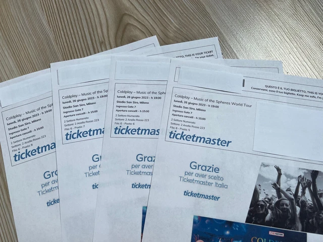 COLDPLAY E-Tickets Milan 26.06.2023 Milano 4x SITZPLATZ 