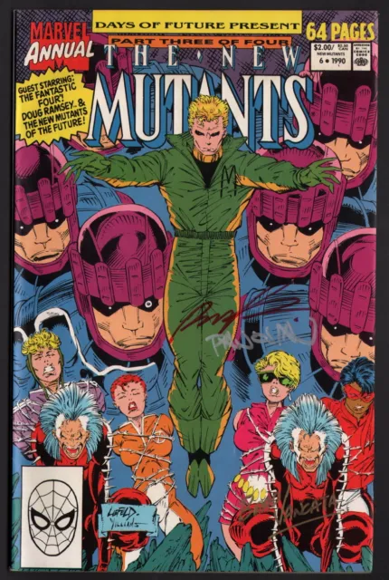New Mutants Annual #6 SIGNED Rob Liefeld AND Dan Panosian / Marvel Comics Art