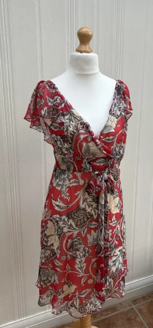 Stunning Diane Von Furstenberg Silk Dress Size 8 Ex Con