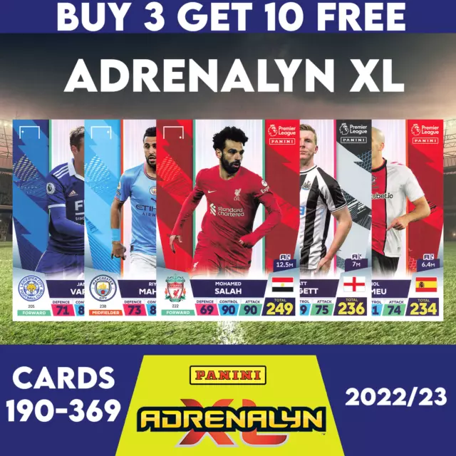 Panini Adrenalyn Xl Premier League 2023 - Basiskarten #190 - #369 Fussball Fussball