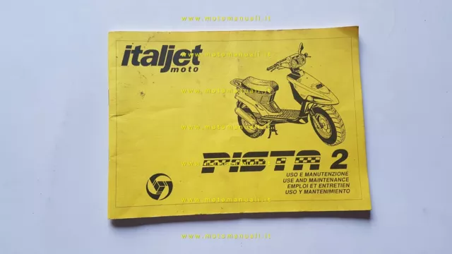 Italjet 50 Pista 2 1993 manuale uso manutenzione originale