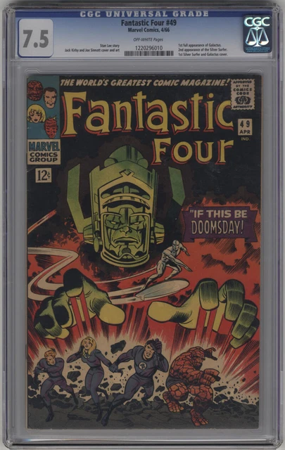 Fantastic Four #49 CGC 7.5 Off White Pgs 1st Full Galactus 2nd Surfer Key Issue
