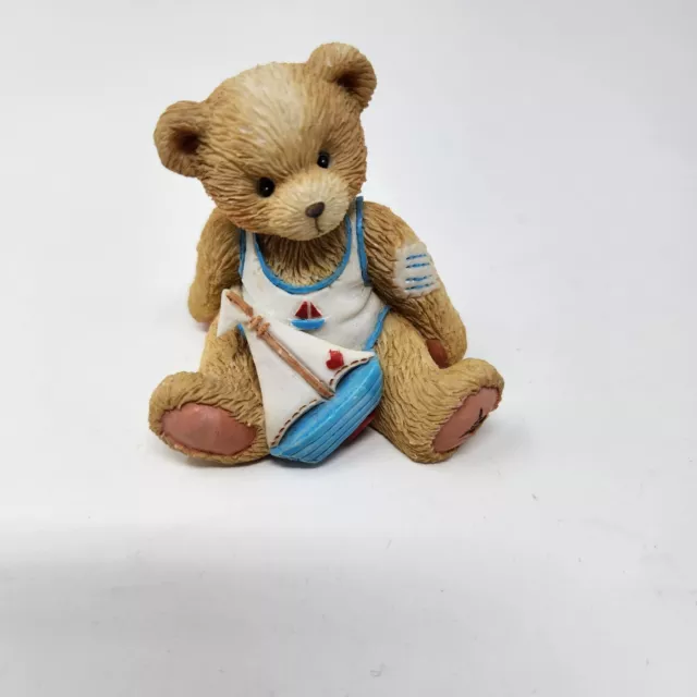 Enesco - Cherished Teddies "Arthur" August  sailboat boy bear