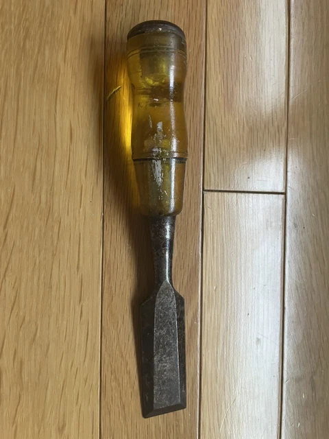 Vintage Stanley 8" Long Professional 1" Edge Woodworking Chisel Collectible USA