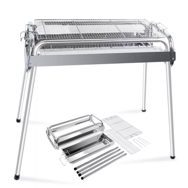 Holzkohlegrill BBQ Grill Klappgrill Campinggrill Tischgrill mit Einstellbar Fuß